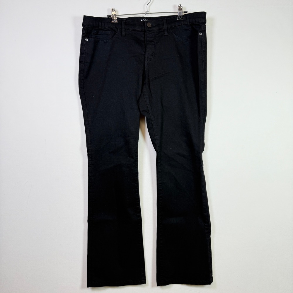 NEW‎ YORK & COMPANY Black Soho Bootcut Jeans 16 Petite